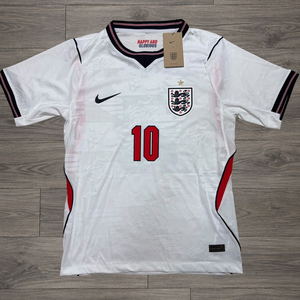 Nike England 2025-26 Home Jersey Bellingham #10 Size Medium NWT